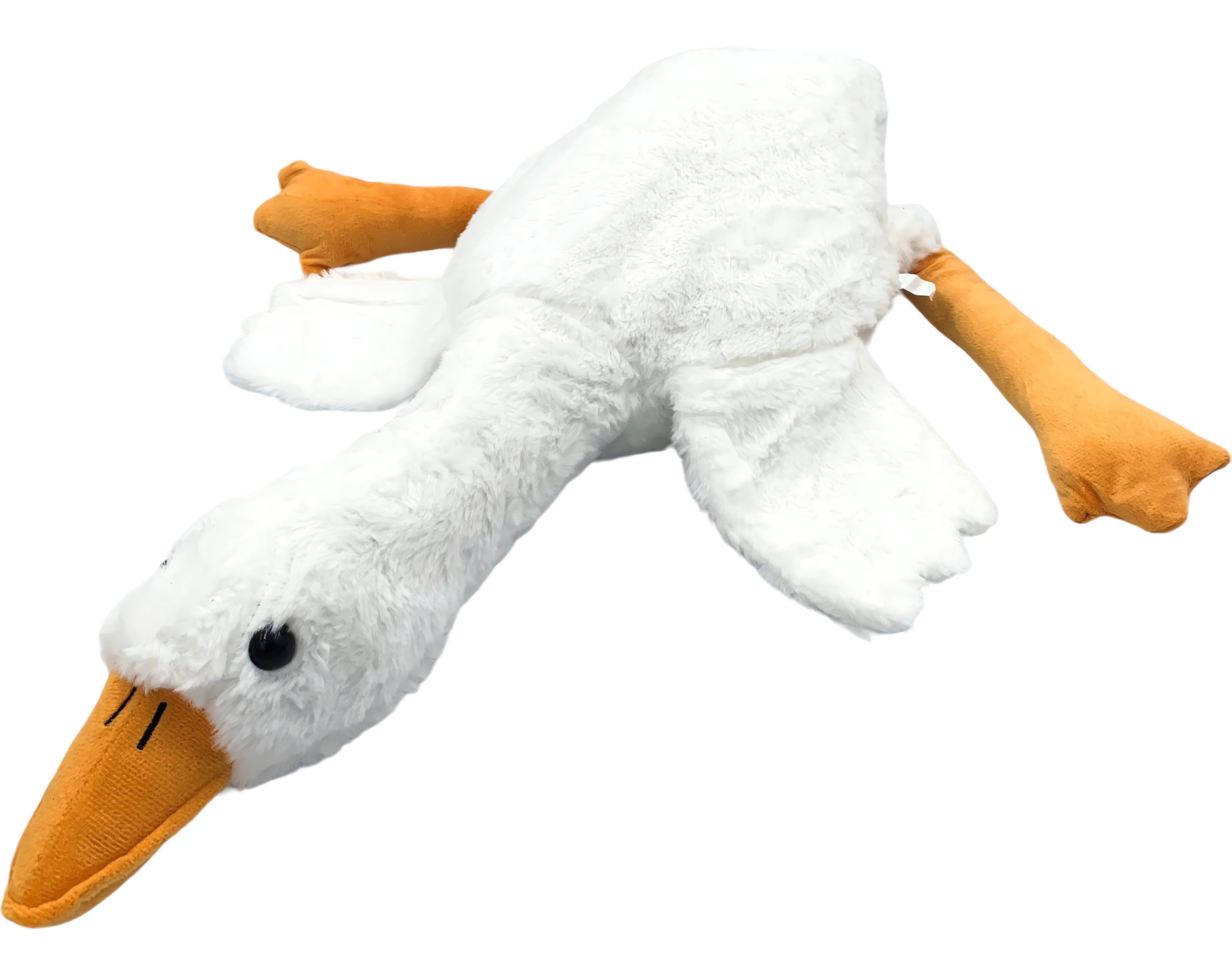 Hračka maskot hebká plyšová husa bílá 70 cm