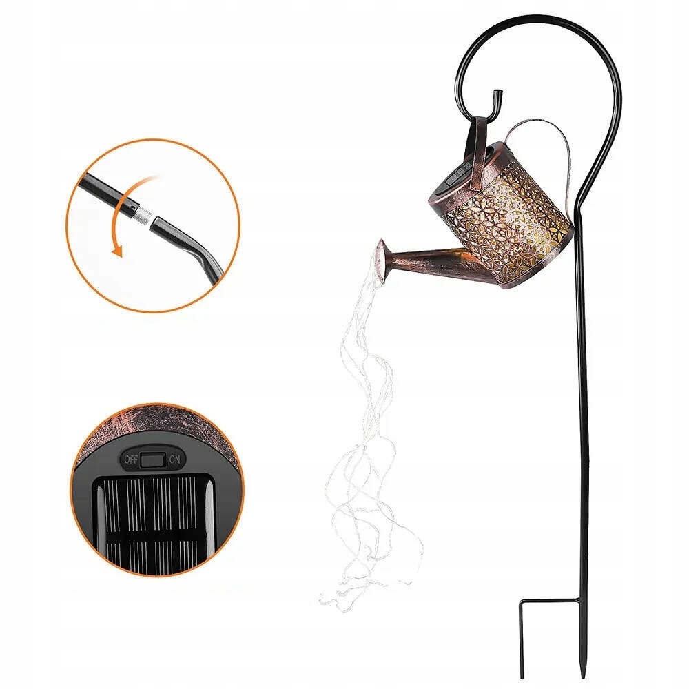 Velká konev solární dekorativní venkovní osvětlení LED lampa