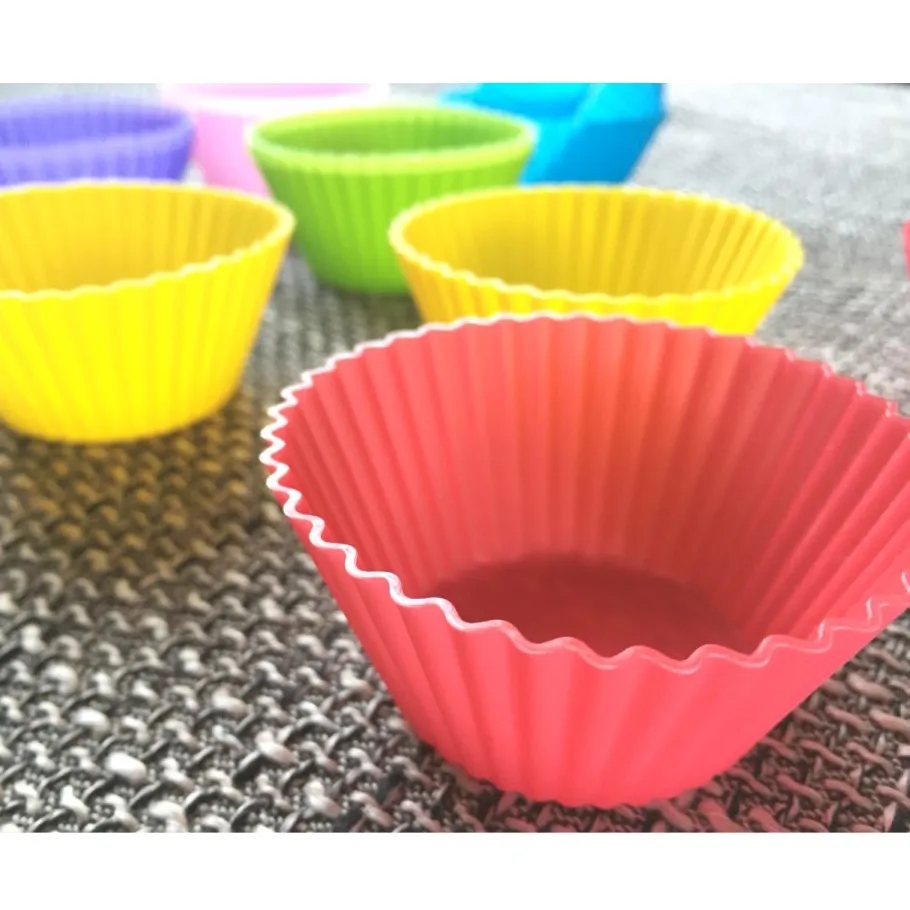 6 x silikonové košíčky pečení muffinů košíky forma