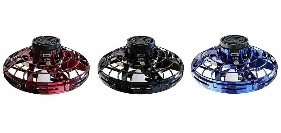 Létající disk UFO levitující drone s LED světlem Flying spinner