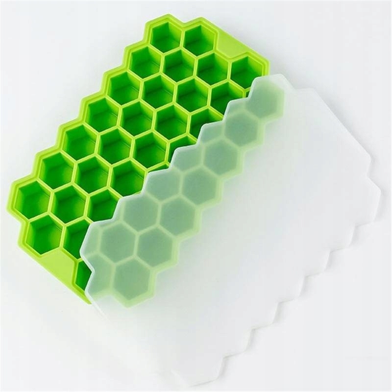 Silikonová flexibilní forma na led s víkem 37 kostek