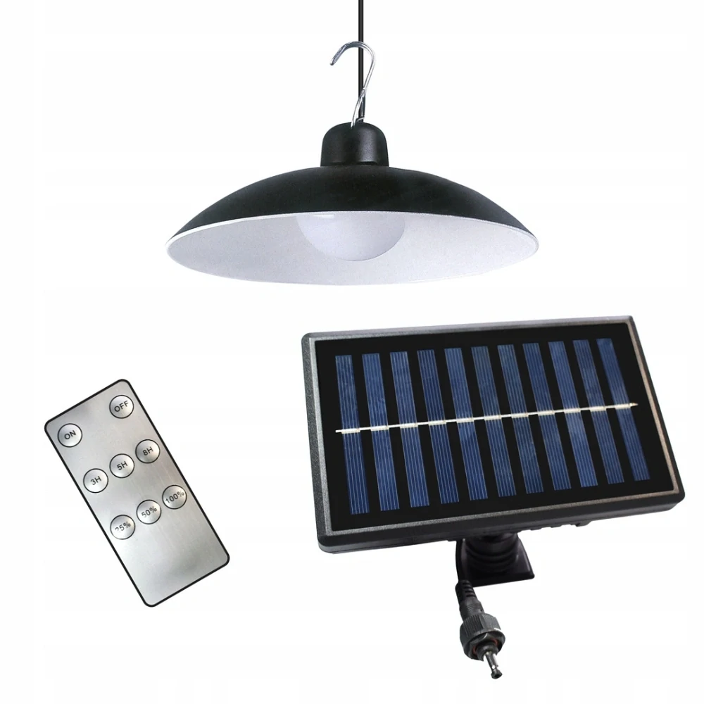 Solární zahradní závěsná kulatá lampa LED na terasu