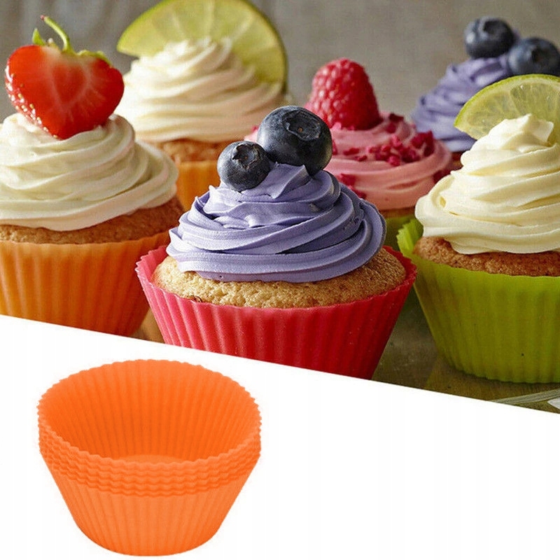 6 x silikonové košíčky pečení muffinů košíky forma