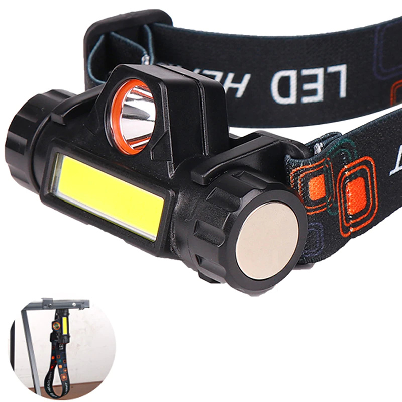 Čelovka LED COB 4v1 baterka s magnetem