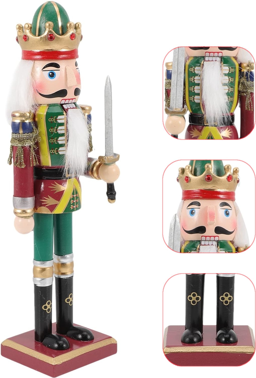 Louskáček dřevěná vánoční figurka krále s mečem