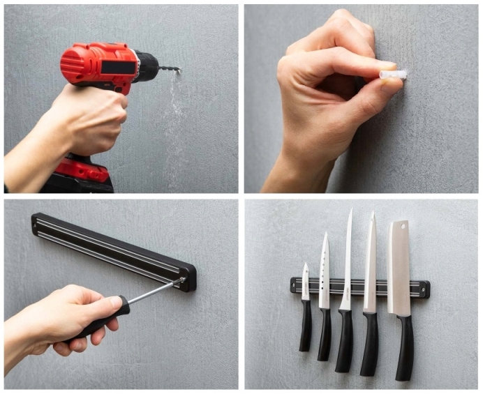 Magnetická lišta držák na nože 38 cm do kuchyně