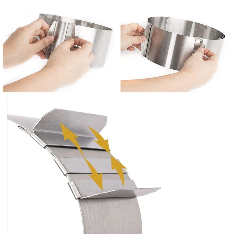 Nastavitelná forma na pečení dortů, kulatý plech, nerez 12cm