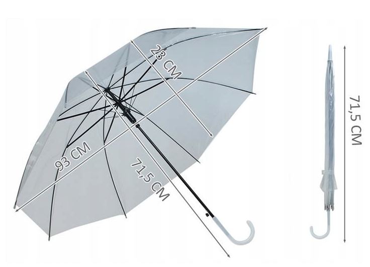 Dámský průhledný deštník čirý svatební