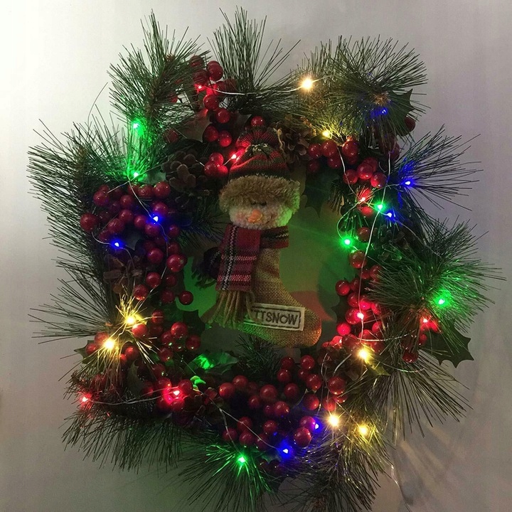 LED světelný řetěz drát 30 LED barevné