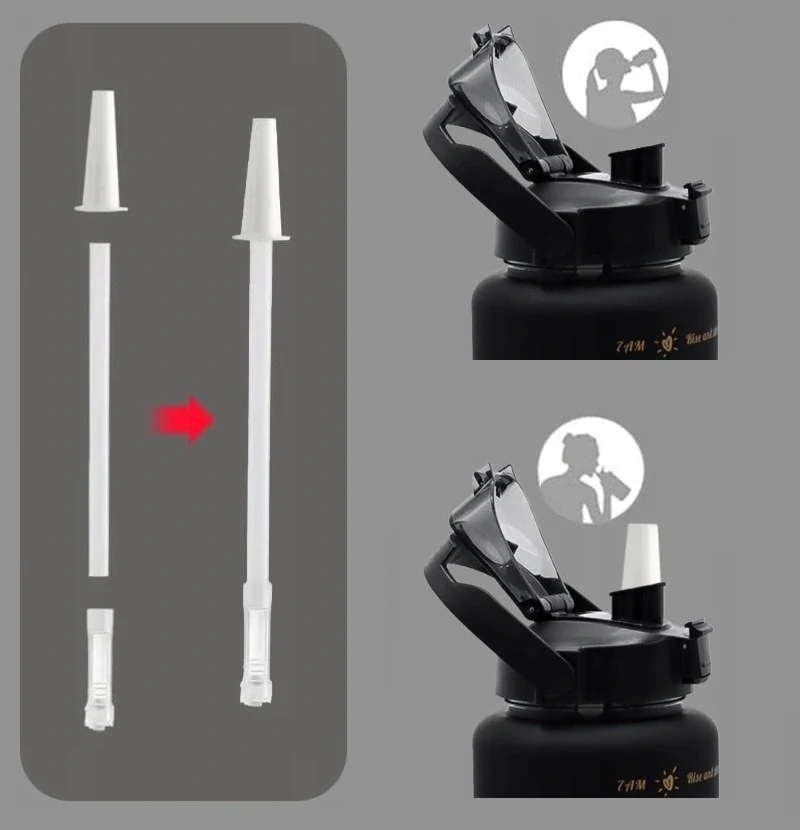 Sada 3 motivačních lahví na vodu s odměrkou 3v1