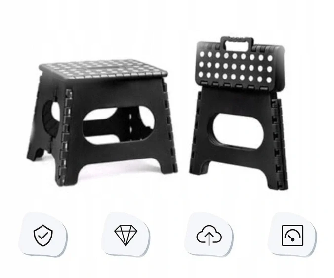 Taburet skládací schůdek stolička pevná židle 22 cm