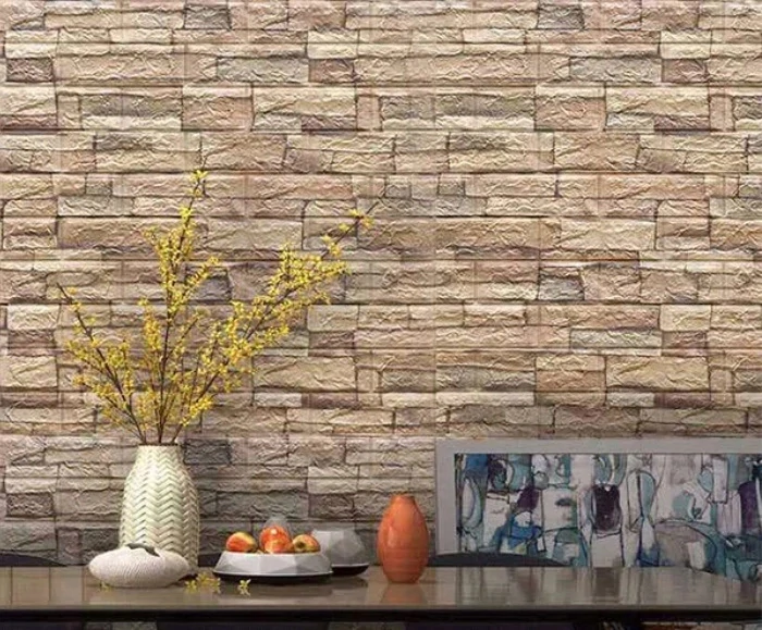 Samolepící tapeta panel 3D na zeď pěnová imitace cihla kámen 10 kusu