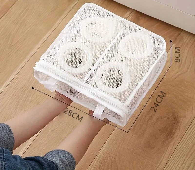 Velkokapacitní taška síťovaná na praní bot ponožek se zipem