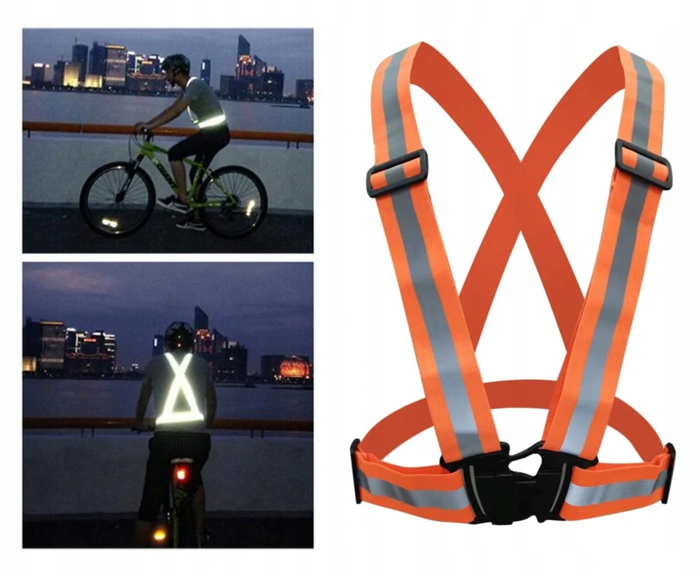 Reflexní šle popruhy kšandy oranžové