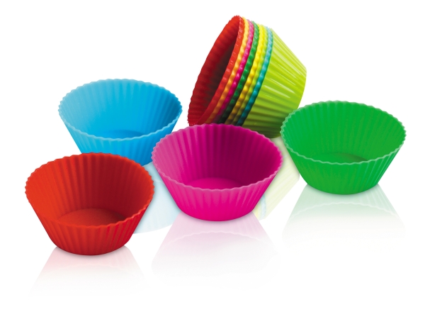 6 x silikonové košíčky pečení muffinů košíky forma