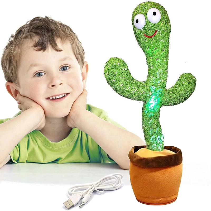 Plyšový tančící a mluvící kaktus + Santa oblek