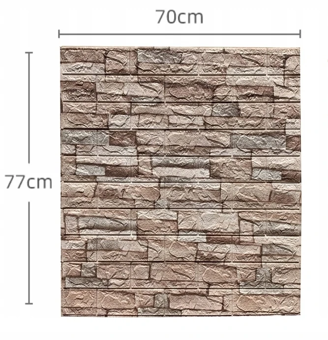 Samolepící tapeta panel 3D na zeď pěnová imitace cihla kámen 10 kusu
