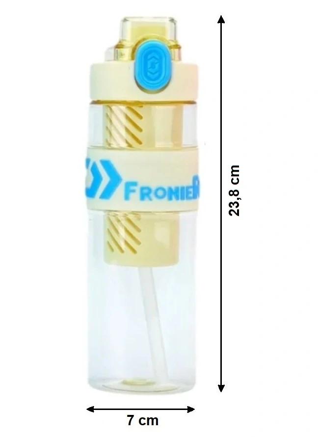 Láhev na vodu s ovocem 650 ml s vložkou na led a brčkem