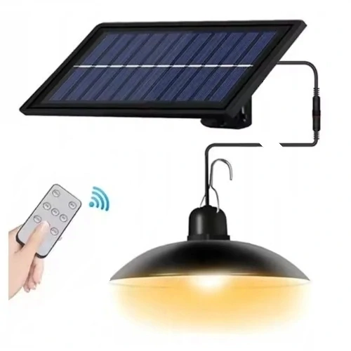 Solární zahradní závěsná kulatá lampa LED na terasu