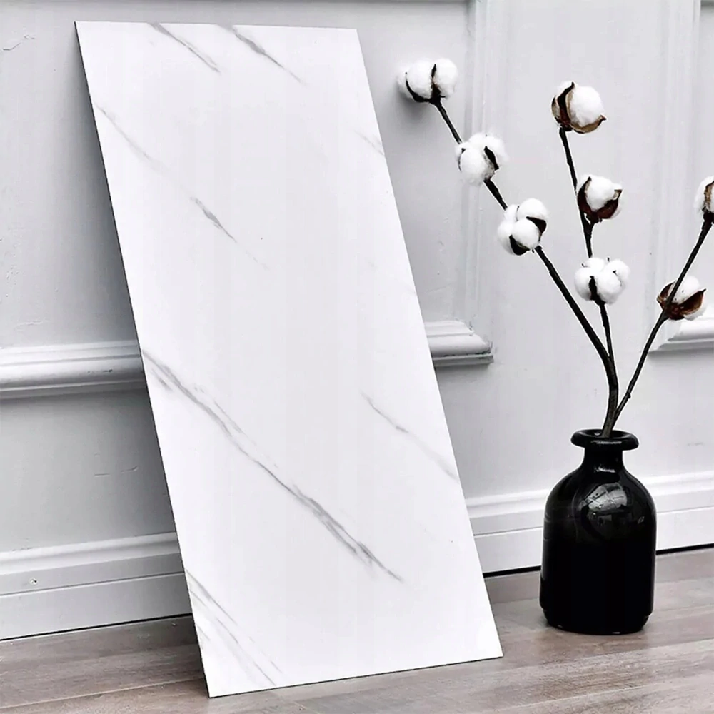 Panele samolepicí bílá mramorová pěnová tapeta nástěnné 30x60cm 10 ks