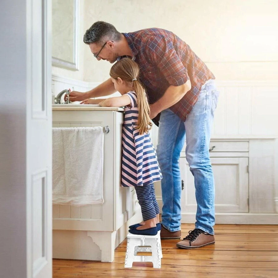 Taburet skládací schůdek stolička pevná židle 40 cm