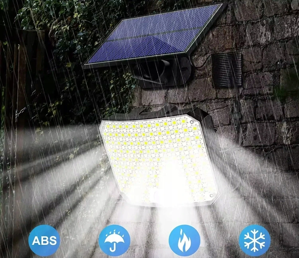 Solární venkovní 108 LED osvětlení pohybový senzor vodotěsní