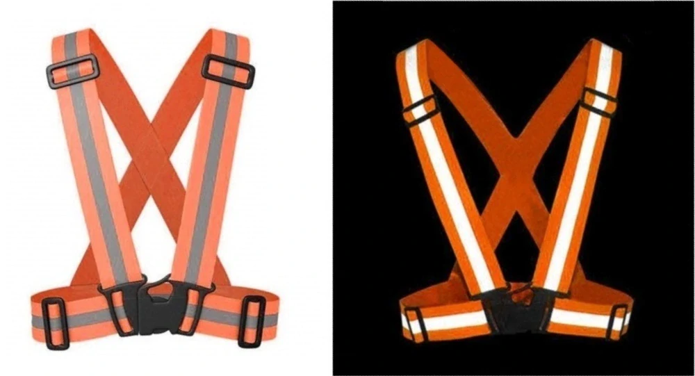 Reflexní šle popruhy kšandy oranžové