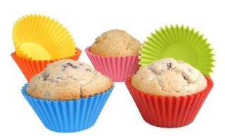 6 x silikonové košíčky pečení muffinů košíky forma