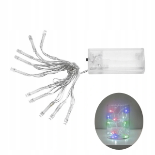 Řetěz na baterie 10 LED rampouch lampičky